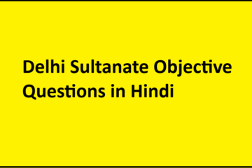 Delhi Sultanate Objective Questions in Hindi